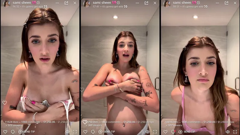 Samisheen's New Lingerie Style: A Seductive Brunette Teases and Teases with Her Pink Lingerie