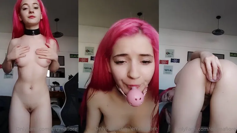 Watch Emma Fiore twerk and play with her tight butt with a dildo