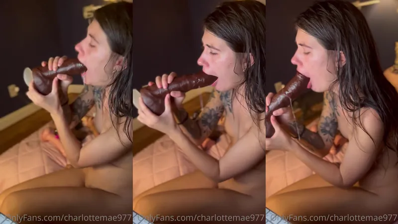 Charlottemae977's Sloppy Dildo Blowjob