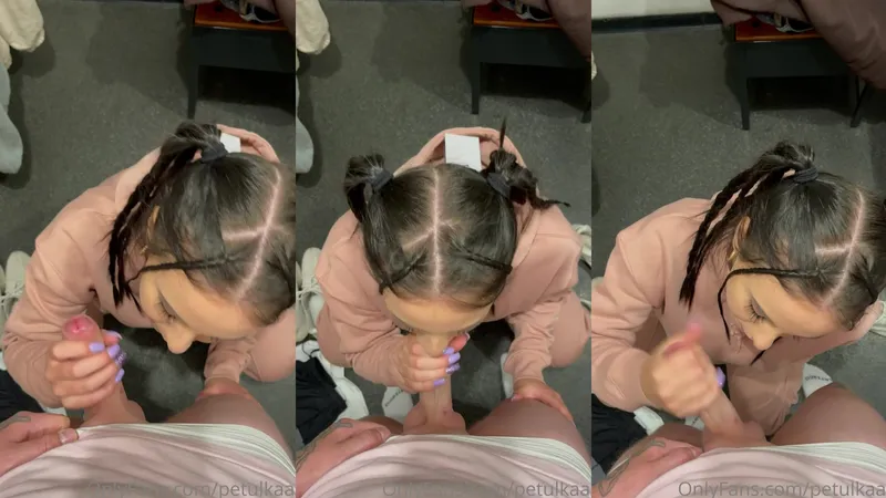 Peťulka Gets On Her Knees To Suck A Dick
