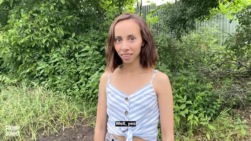 Watch Gia Derza suck and fuck like a pro in the garden