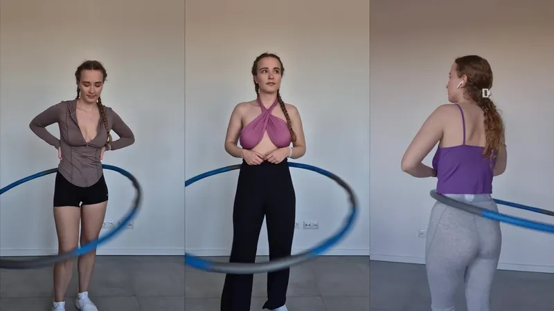 Seductive brunette flowinaparadise Shakes Her Tits And Ass While Hula Hopping