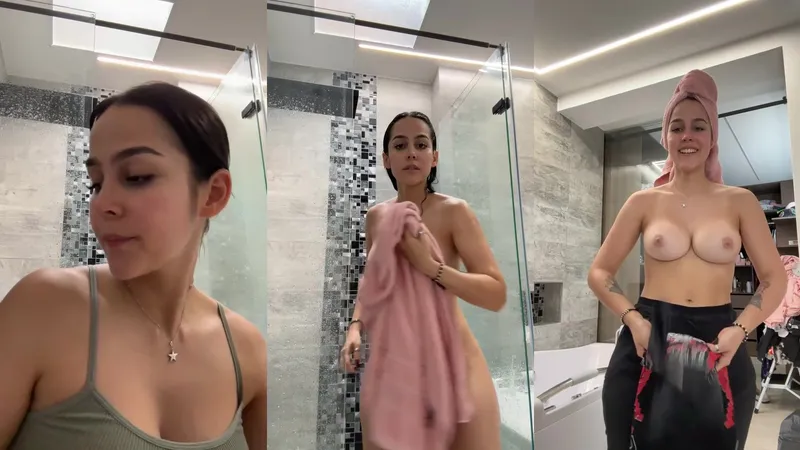 Vita Celestine Showers Naked On Live