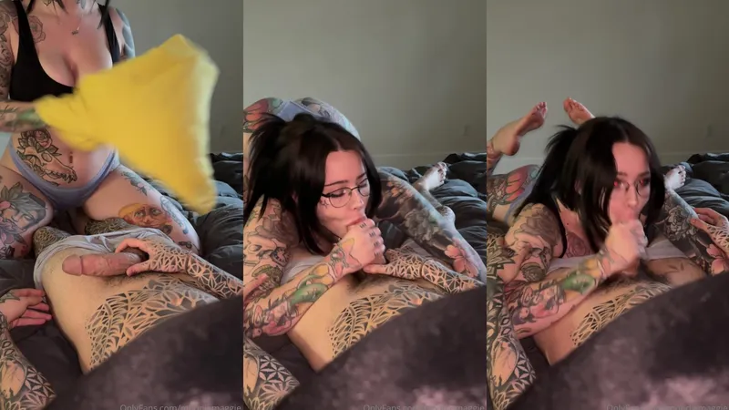 Tattooed bombshell Moodie Maggie gives an unforgettable BJ