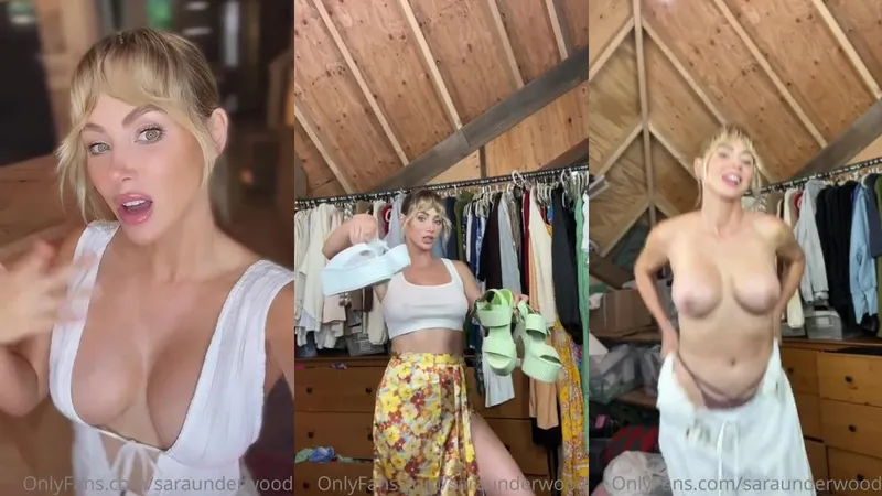 Sara Jean Underwood tries on cabin land & gets naked with pleasure