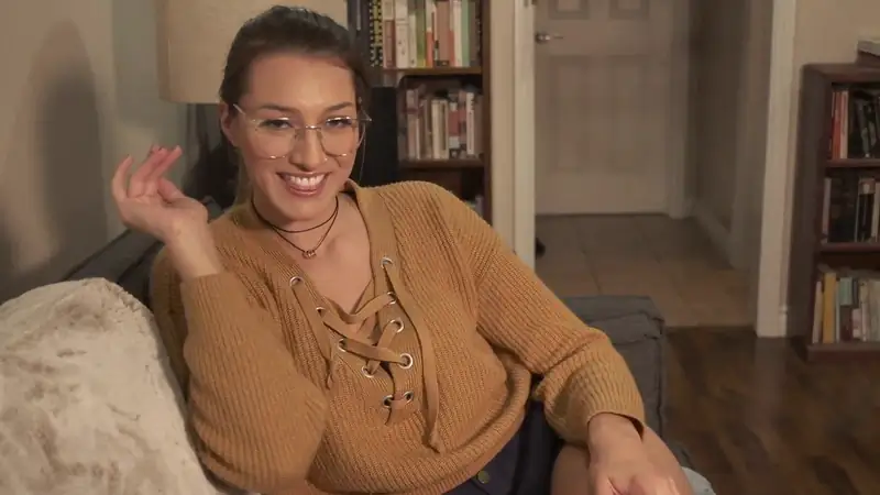 Bella Rolland gets her tutoring session interrupted by a steamy blowjob