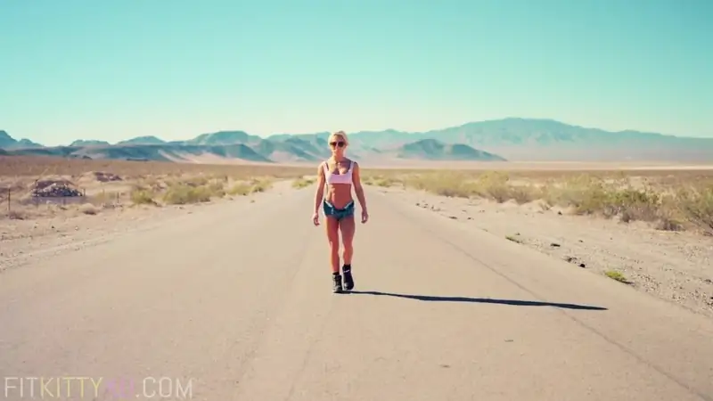 Watch Kitty's intense workout session end in a creamy surprise!