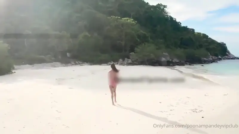 Hot Poonam Pandey gets naughty on the beach with some steamy action