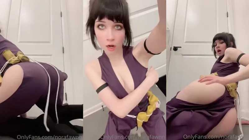 Yuzuriha Jigokuraku, the sexy cosplay babe, gets naughty in a leaked video