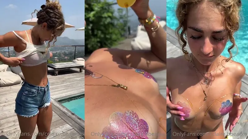 Claire Stone Pool Striptease PPV Video Leaked
