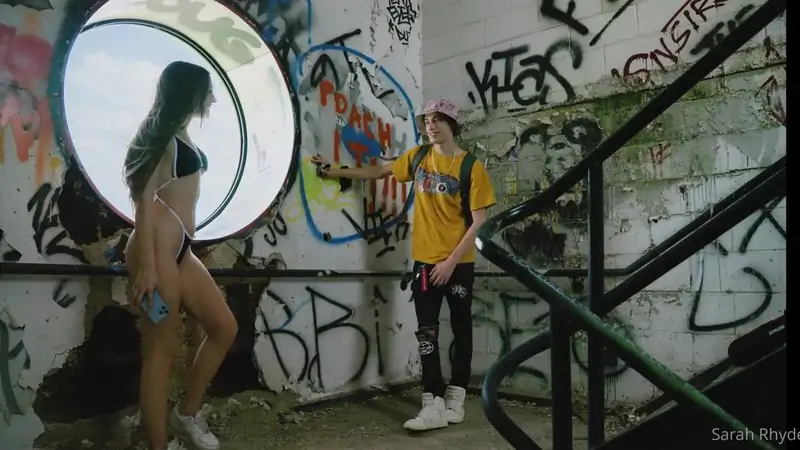 Sarah Rhyder gets wild in abandoned building with a kinky twist
