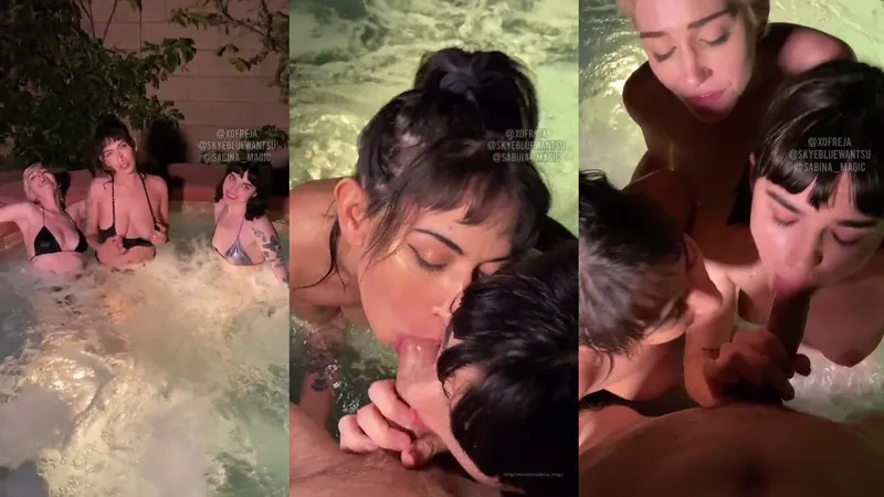 Skye Blue Hot Tub Foursome Video Leaked