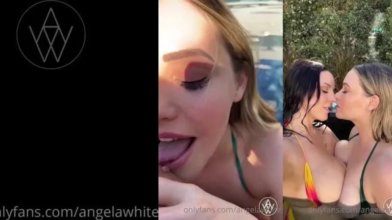Mia Malkova gets soothed by Angela White in the pool - Relaxing in style!