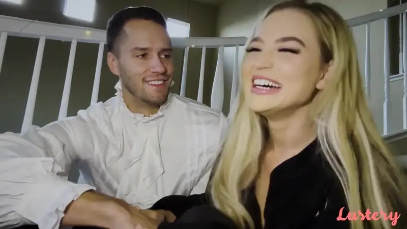 Dan nails Blake Blossom hard on sofa in new sex tape