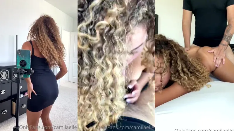 Camila Elle's leaked sex tape: Leashed camgirl goes wild on camera