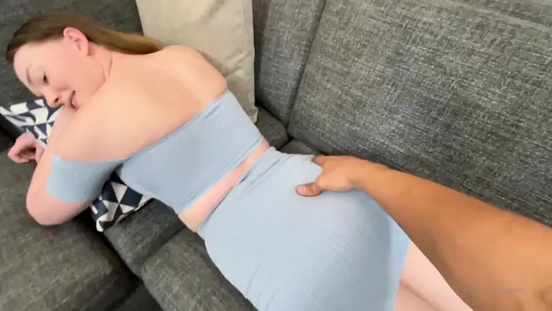 Samantha Reigns gets her tight pussy pounded on the couch