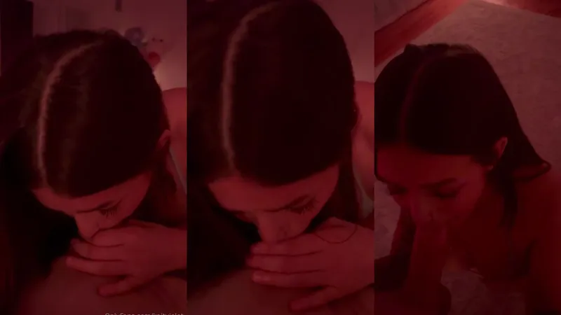 Kait Violet Sucks a fan's cock like a pro in leaked porn video