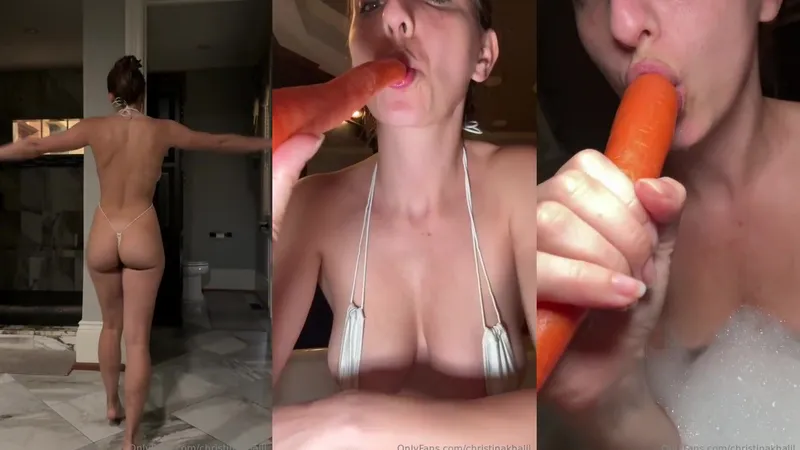 Christina Khalil Carrot Blowjob Video