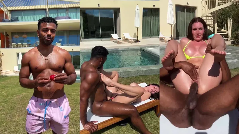 Mary Rock Outdoor Oiled Up Body BBC Treatment With Troy NEW PPV