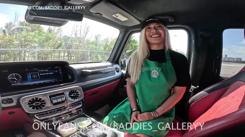 Watch Suki Akari get her mouth and pussy filled with my cum for extra tips at Starbucks