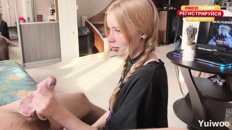 Yuiwoo Stepsister Sucks Me Dry With Her Wet Sloppy Mouth Swallowing ALL Cum