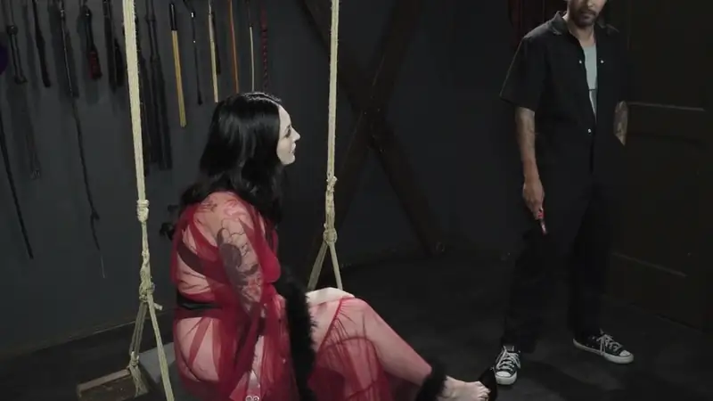 Charlotte Sins Feet Worshipping Hardcore Fucking In The Dark Sex Dungeon Room