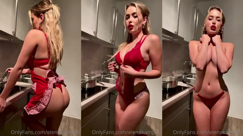 Elena Kamperi Serves Her Figure As A Sexy Cook